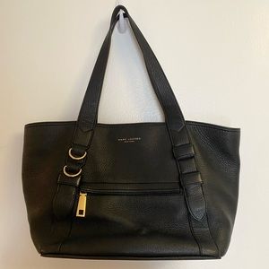 Marc Jacobs - Black Leather Tote Bag with Gold Hardware